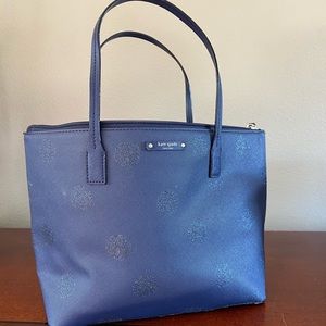 Kate Spade Haven Lane Hani Blue/Glitter Dots Tote !Sparkle this Summer!